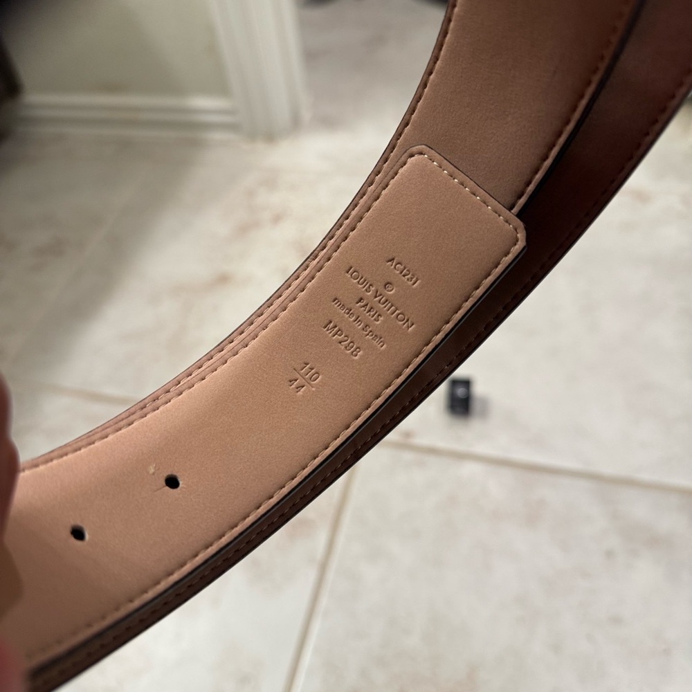 Louis Vuitton Monogram Belt with Gold Buckle - Picture 4 of 4